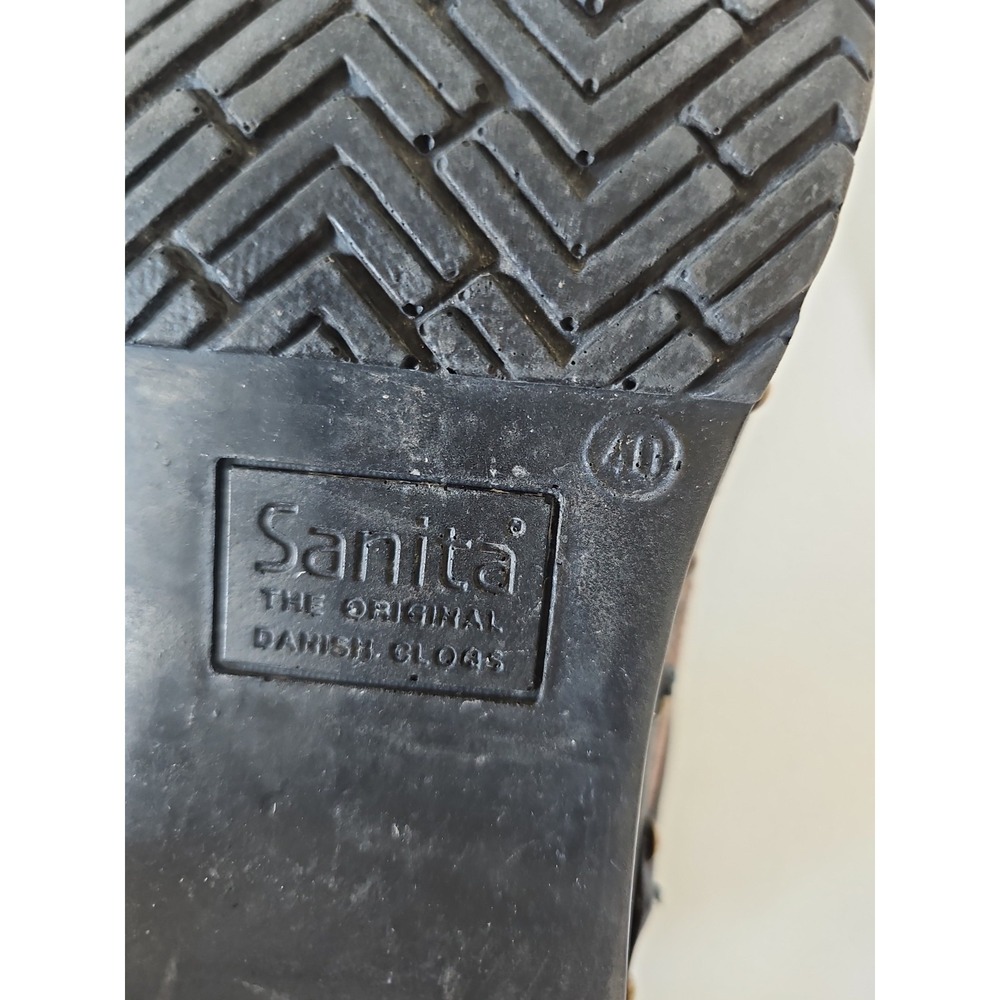 Sanita Brown Suede Clogs 40 W/intricate Embroidery - Picture 14 of 14